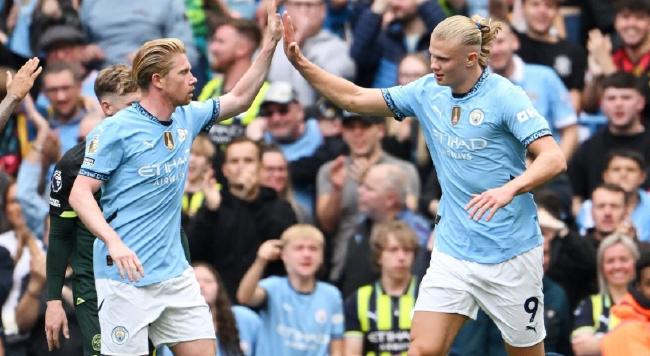  曼城力克阿森纳，哈兰德双响领跑射手榜  